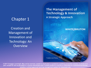 Innovation & Technology Management: Chapter 1 Overview