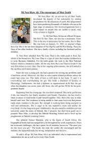 Mi Non Htaw Ah: Biography of a Mon Youth Activist