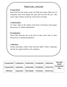 Water Cycle: Evaporation, Condensation, Precipitation, Collection