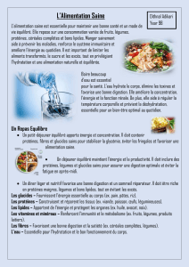 Guide d'alimentation saine : Alimentation équilibrée et nutrition