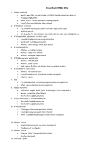 FrontEnd Dasturlash Kursi Dasturi: HTML, CSS, JavaScript, React