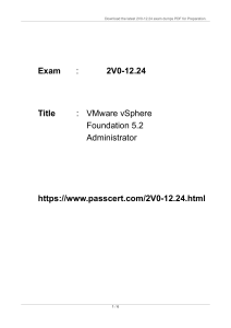 2V0-12.24 Exam Dumps: VMware vSphere Foundation 5.2