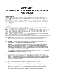 Intermolecular Forces, Liquids, and Solids: Chemistry Chapter