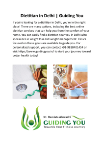 Dietitian in Delhi: Find Your Weight Loss Guide