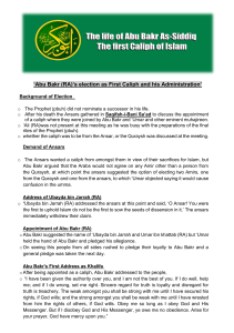 Abu Bakr (RA): Election, Administration & False Prophets