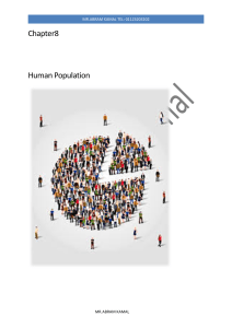 Human Population: Growth, Distribution & Management