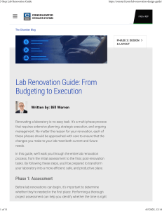 5-Step Lab Renovation Guide