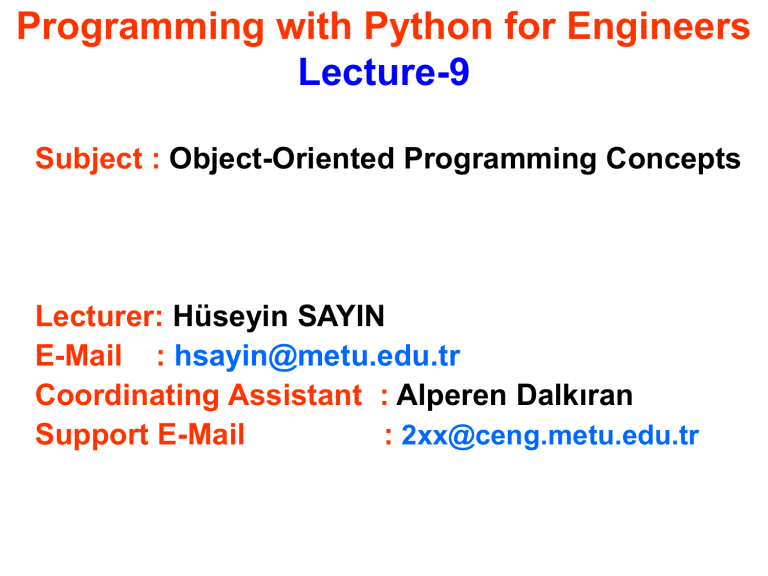 Python OOP Concepts for Engineers - Lecture 9