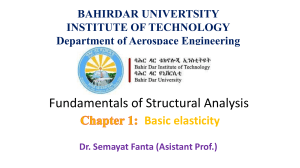 Structural Analysis: Basic Elasticity Fundamentals
