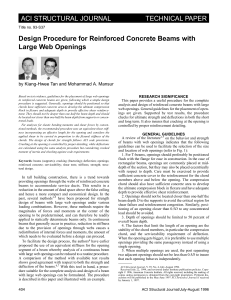 Reinforced Concrete Beam Design with Web Openings