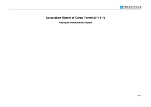 Cargo Terminal Calculation Report - Nasiriyah Airport