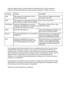 Tecnologías de desarrollo de aplicaciones móviles: Comparación