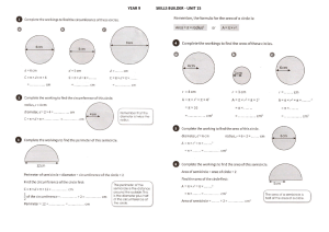 Circumference & Area of Circles: Skills Builder Unit