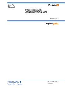 ProSafe-RS & CENTUM Integration User Manual