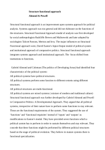 Structural Functional Approach: Almond & Powell Analysis
