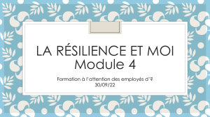 Module de formation &agrave; la r&eacute;silience pour les employ&eacute;s