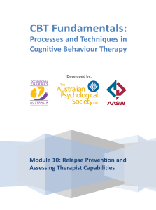 CBT Relapse Prevention & Therapist Capabilities Module