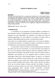 Danzas de Am&eacute;rica Latina: Investigaci&oacute;n e Integraci&oacute;n Cultural