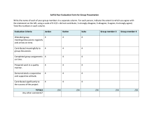 Group Presentation Self & Peer Evaluation Form