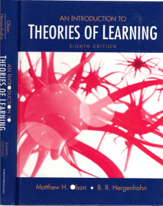 Theories of Learning: An Introduction, 8th Edition