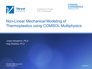 Thermoplastics Modeling with COMSOL: A Non-Linear Approach