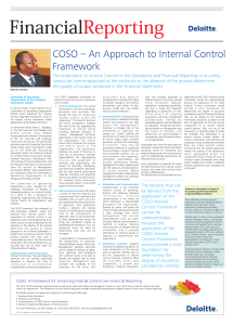 COSO Internal Control Framework: An Overview