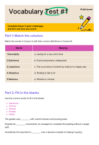 Vocabulary Test: Expand Your Word Power