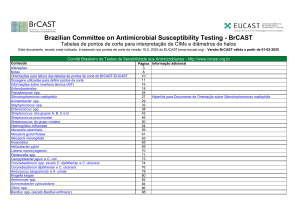 Diretrizes BrCAST para Testes de Sensibilidade Antimicrobiana