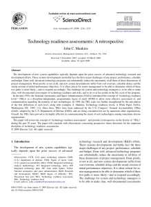 Technology Readiness Assessments: A Retrospective