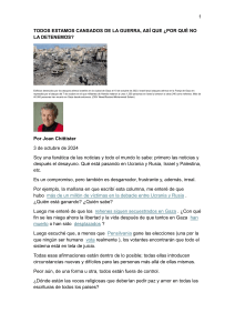 Llamado a la Paz: Ucrania, Rusia, Israel, Palestina