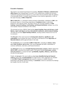 BRAC Bank Financial Analysis Report (2019-2023)