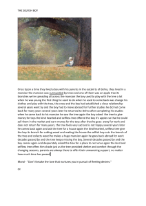 The Selfish Boy: A Story of Gratitude and Selflessness
