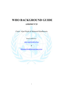 WHO E-Cigarette Regulation: AMSIMUN'25 Background Guide