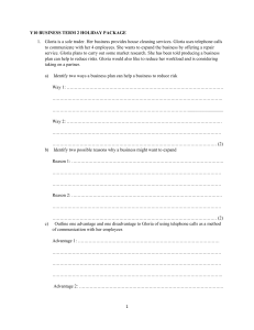Business Planning & Expansion Worksheet - Y10