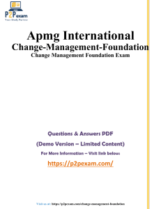 Change Management Foundation Exam Q&A PDF (Demo)