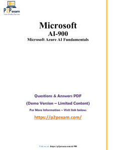 AI-900 Exam Questions: Microsoft Azure AI Fundamentals