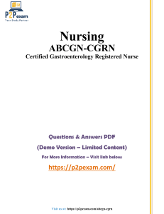 Nursing CGRN Exam Questions & Answers (Demo)