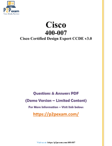 Cisco CCDE 400-007 Exam Questions & Answers (Demo)