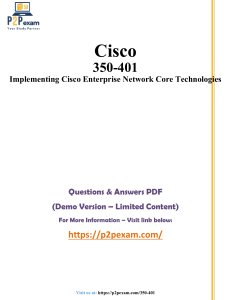 Cisco 350-401 Exam Q&A: Enterprise Network Core Technologies