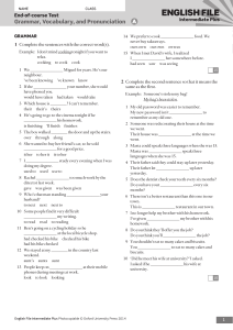 English File Intermediate Plus End-of-Course Test