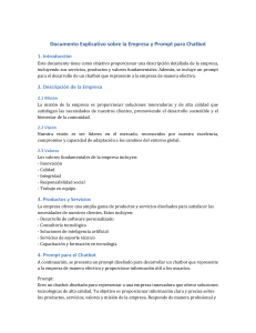 Empresa y Prompt Chatbot: Misi&oacute;n, Valores, Servicios