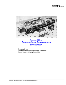 Tutorial IEEE: Protecci&oacute;n de Generadores S&iacute;ncronos