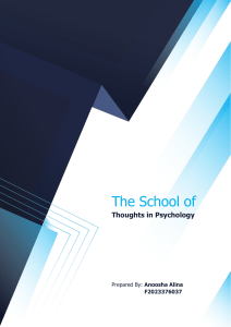 Schools of Thought in Psychology: An Overview