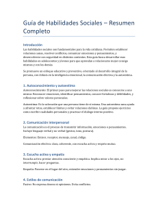 Guía de Habilidades Sociales: Resumen para Adolescentes