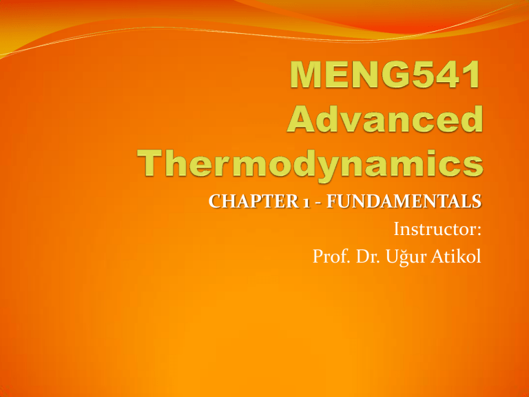 Thermodynamics Fundamentals Closed Open Systems Energy