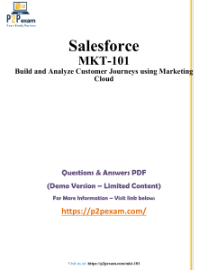 Salesforce MKT-101: Marketing Cloud Exam Questions & Answers