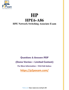 HPE6-A86 Exam Questions & Answers - Network Switching