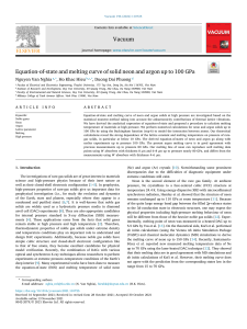 Neon & Argon Equation-of-State & Melting Curve