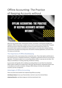 Offline Accounting: A Guide to Managing Finances Without Internet
