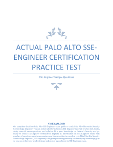 Palo Alto SSE-Engineer Practice Test: Sample Questions